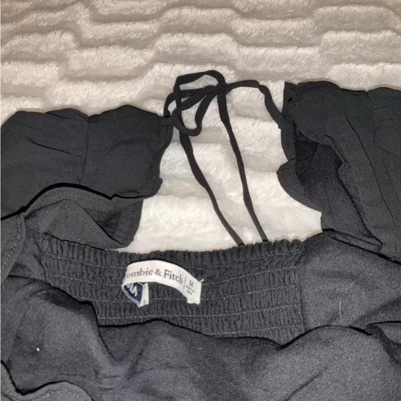 Abercrombie & Fitch Long Sleeve Babydoll Mini Dress Black Size Medium - Picture 3 of 11